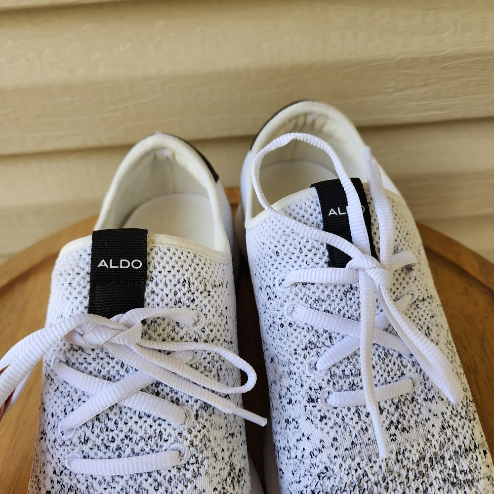 Aldo women's white and black sneakers size 8 - Picture 4 of 10